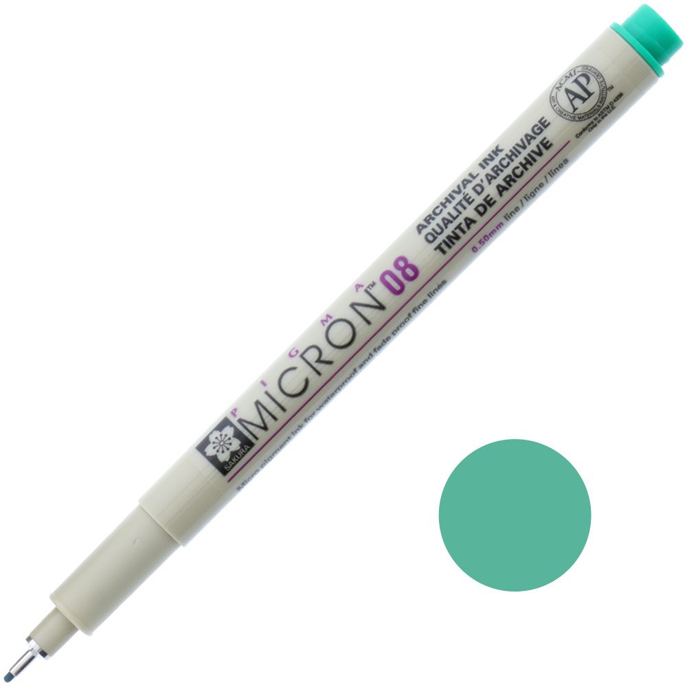 Sakura Pigma Micron 08 Pen 0.50mm Green