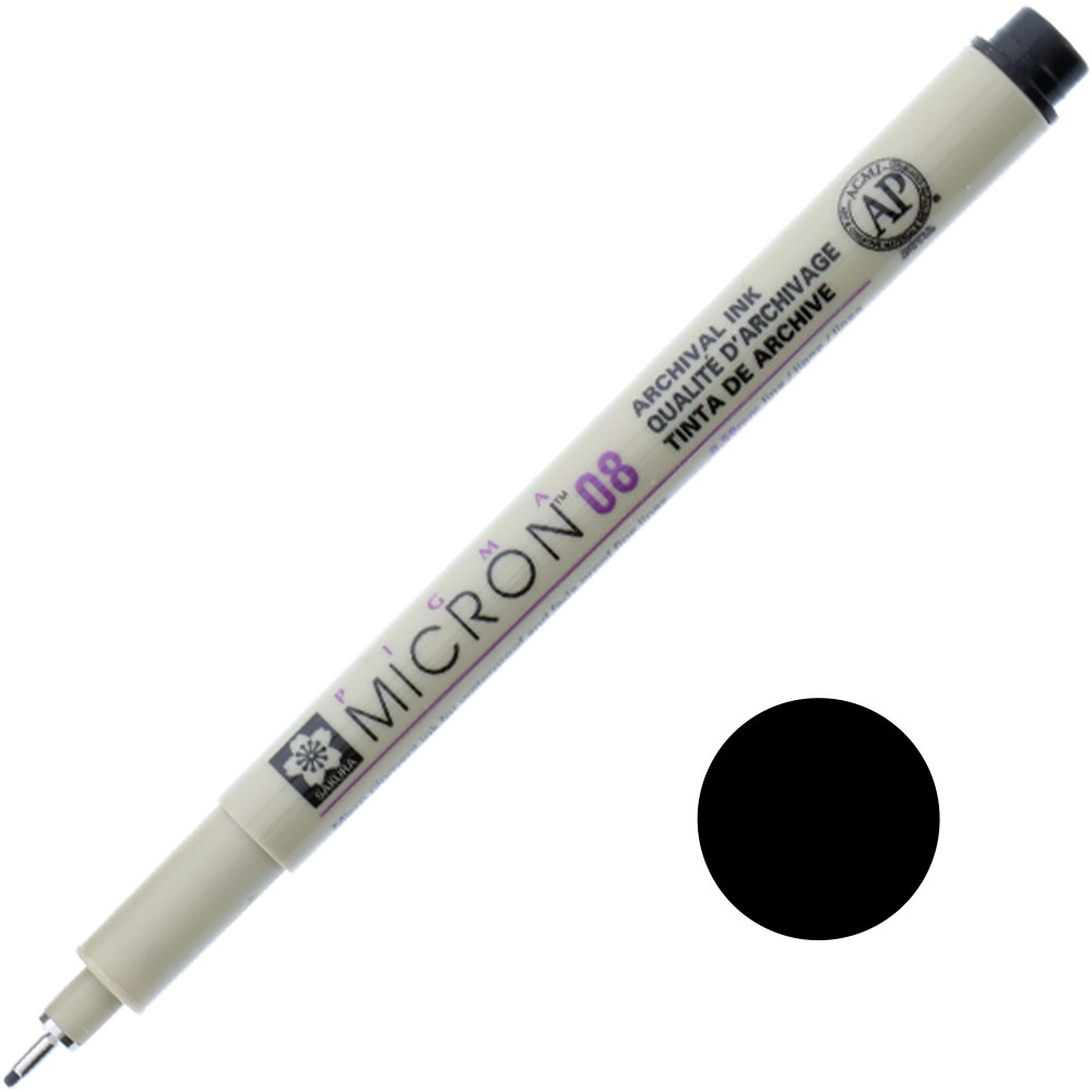 Sakura Pigma Micron Pen 08 - 0.50 mm - Black