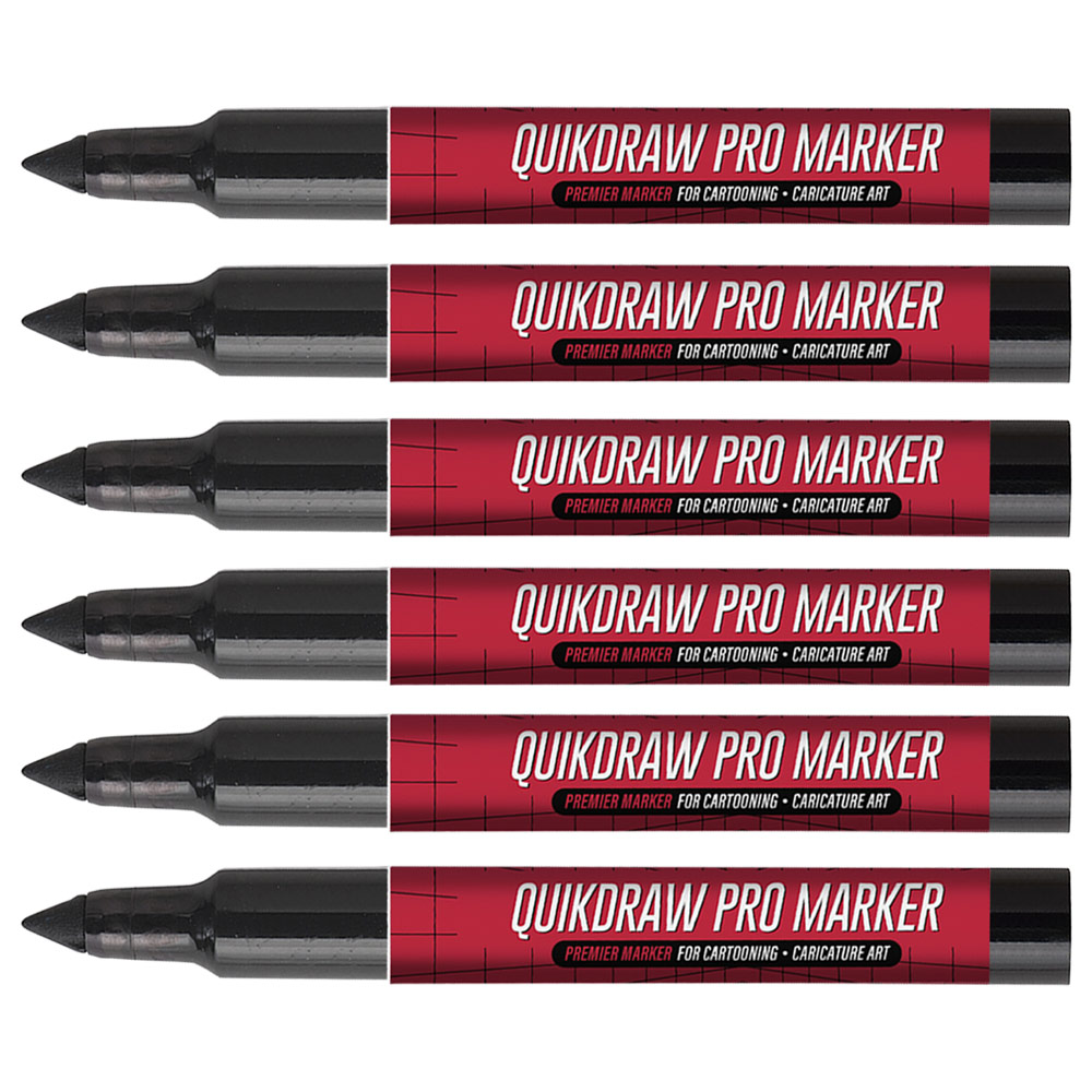 Quikdraw Pro Markers 6 Pack