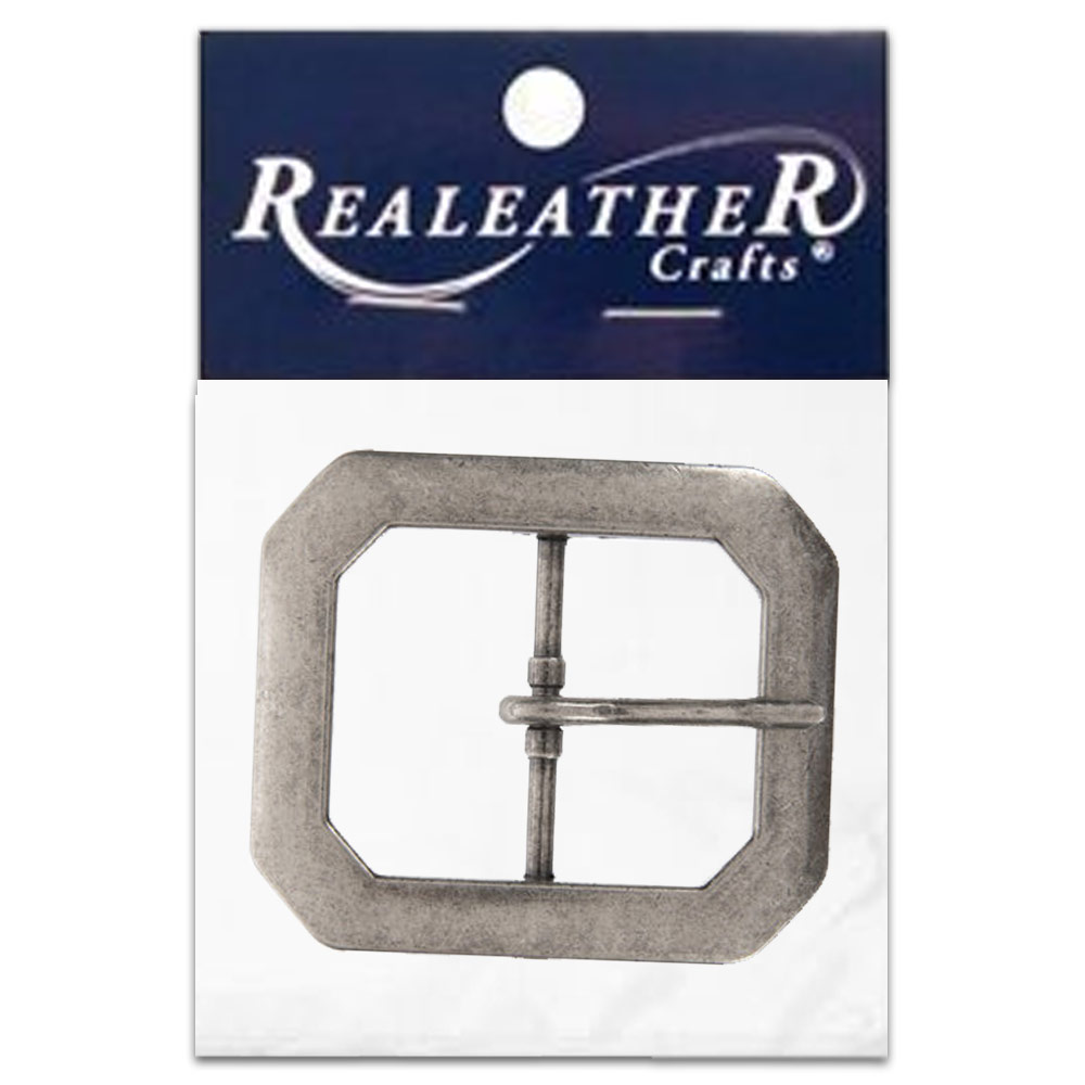 Realeather Crafts Belt Buckle 1-1/2" Antique Nickel