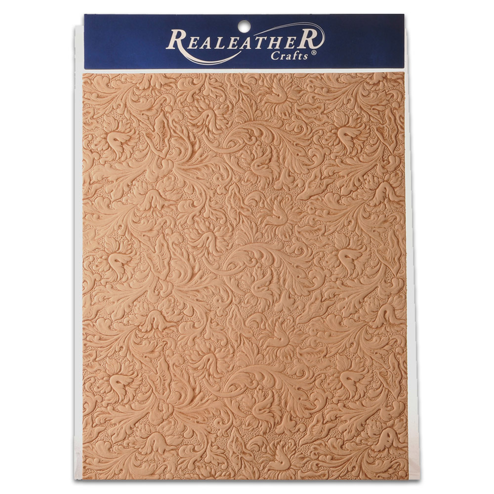 Realeather Acanthus Leather Trim 8.5"x11" Natural