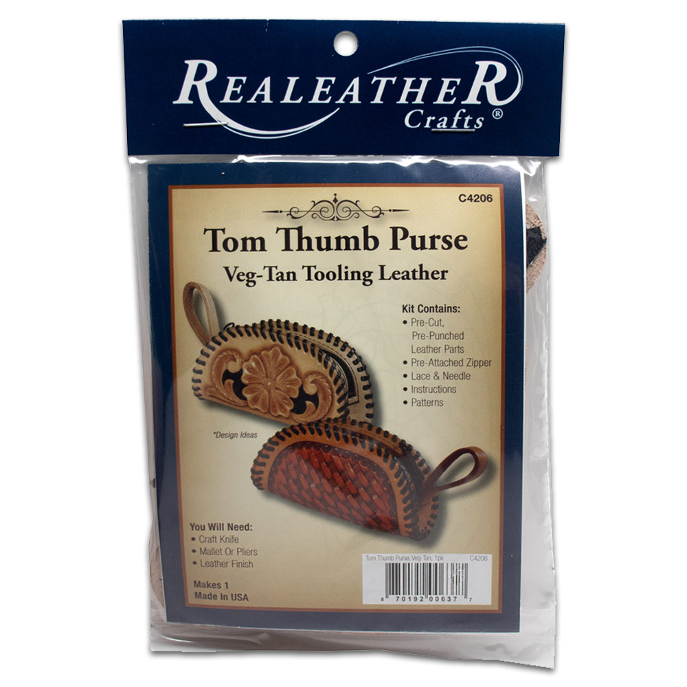Realeather Crafts Tom Thumb Veg-Tan Tooling Leather Purse Kit