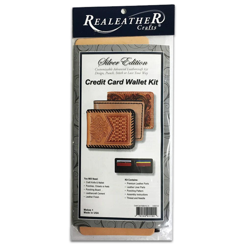 Realeather Crafts Silver Edition Credit Card Wallet Kit