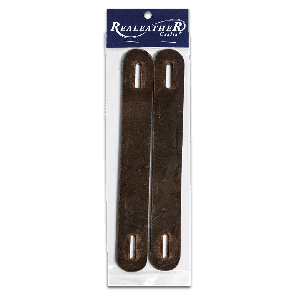 Realeather Crafts Leather Handles 2 Pack Brown