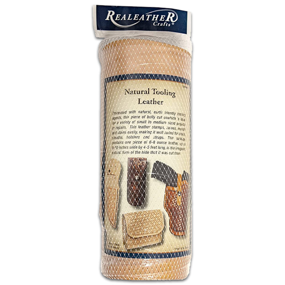 Realeather Crafts Leather Tooling Belly 6-8oz Natural