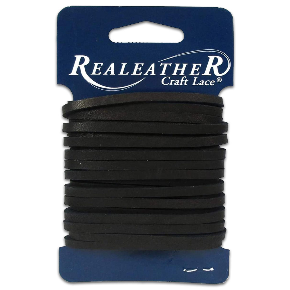 Realeather Latigo Lace 1/8"x4yd Black