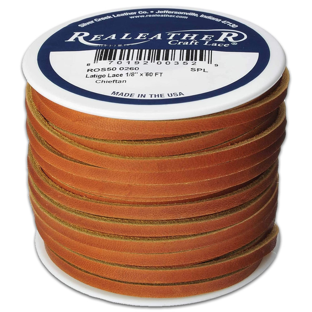 Realeather Latigo lace 1/8"x50ft Chieftan