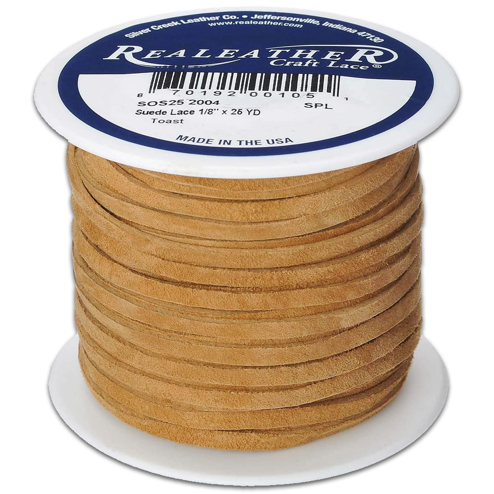 Realeather Suede Lace 1/8"x25yd Toast