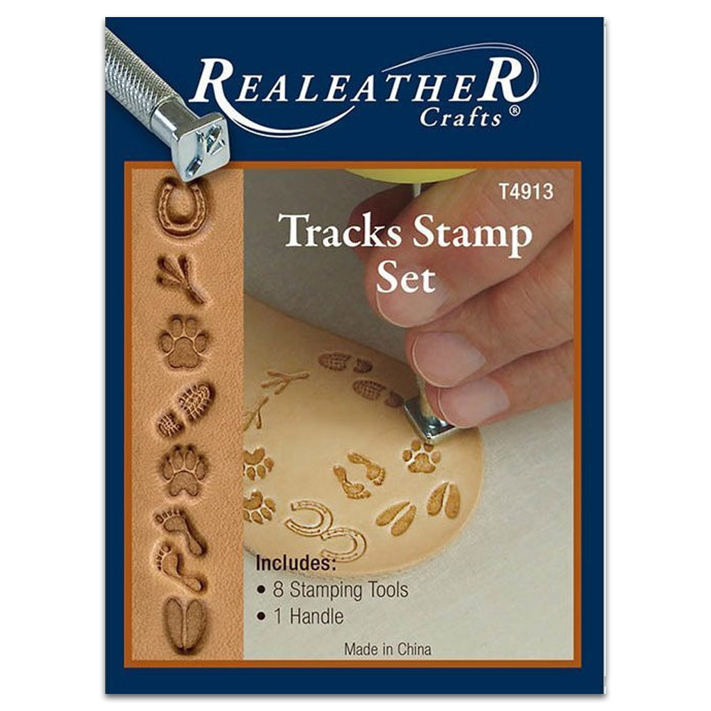 Realeather Crafts Tracks Stamp 8 Set