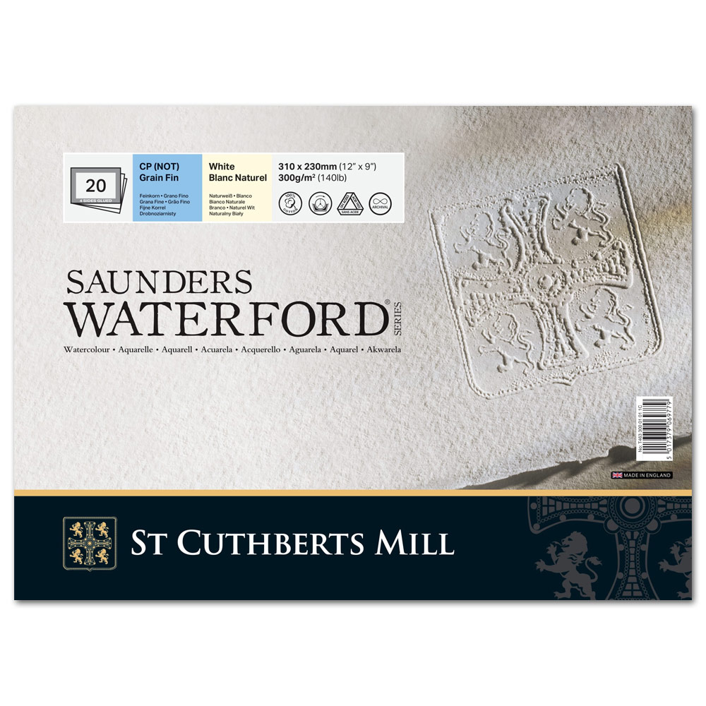 Saunders Waterford Classic Watercolor Block 140lb 20 Sheets 9"x12" CP