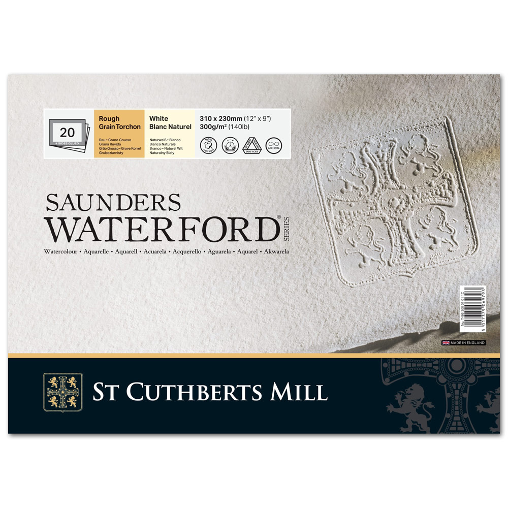 Saunders Waterford Classic Watercolor Block 140lb 20 Sheets 9"x12" RP