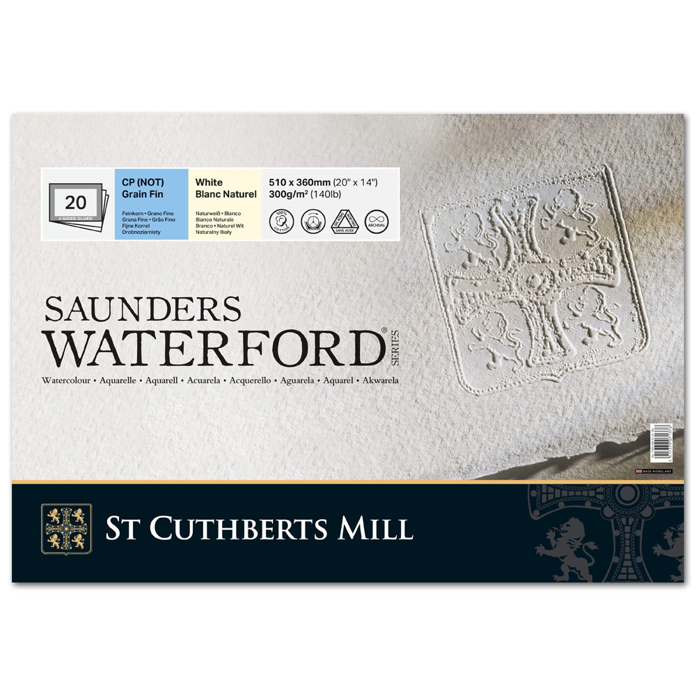 Saunders Waterford Classic Watercolor Block 140lb 20 Sheets 14"x20" CP
