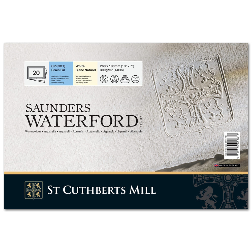 Saunders Waterford Classic Watercolor Block 140lb 20 Sheets 7"x10" CP