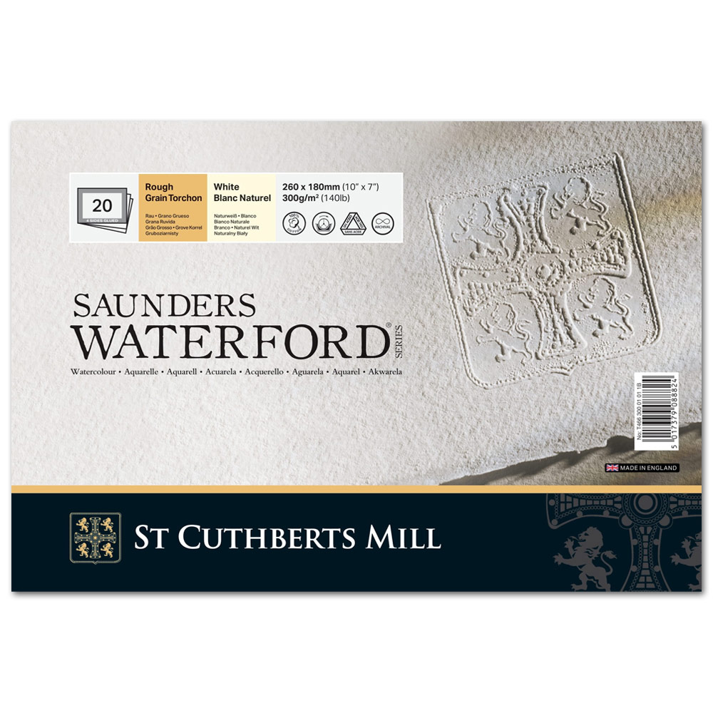 Saunders Waterford Classic Watercolor Block 140lb 20 Sheets 7"x10" RP