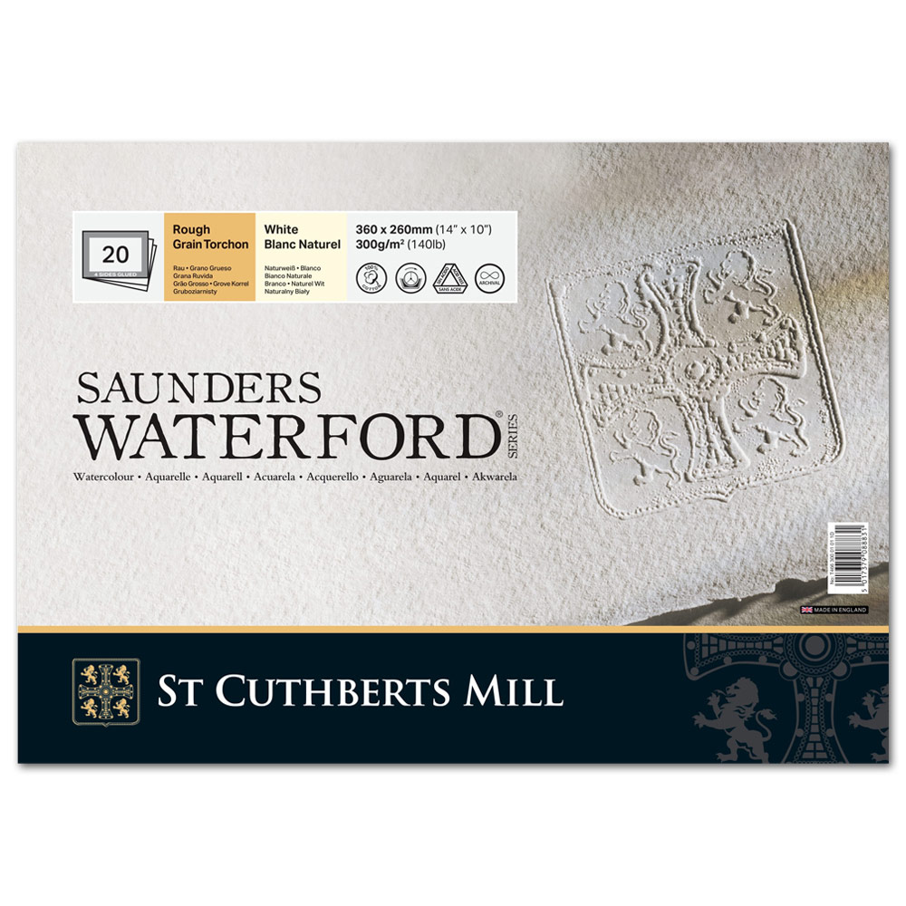 Saunders Waterford Classic Watercolor Block 140lb 20 Sheets 10"x14" RP