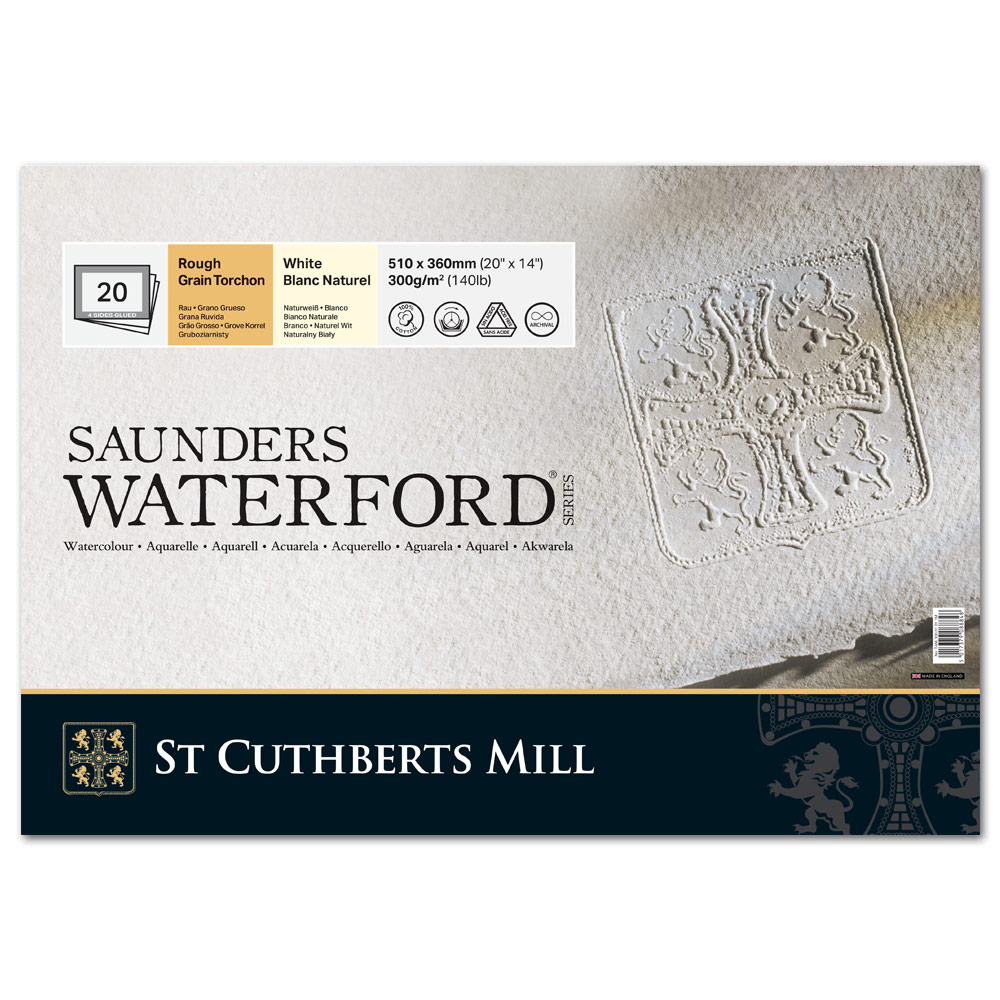 Saunders Waterford Classic Watercolor Block 140lb 20 Sheets 14"x20" RP