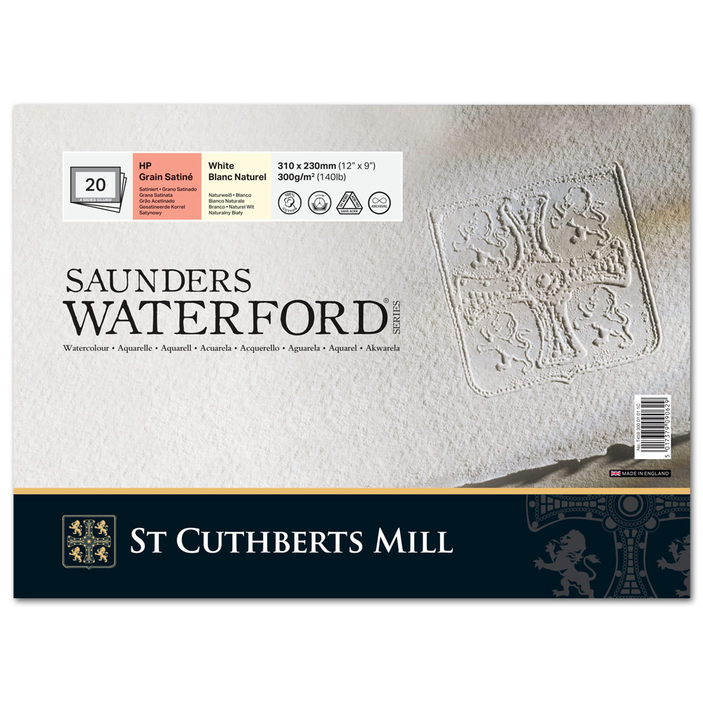 Saunders Waterford Classic Watercolor Block 140lb 20 Sheets 9"x12" HP