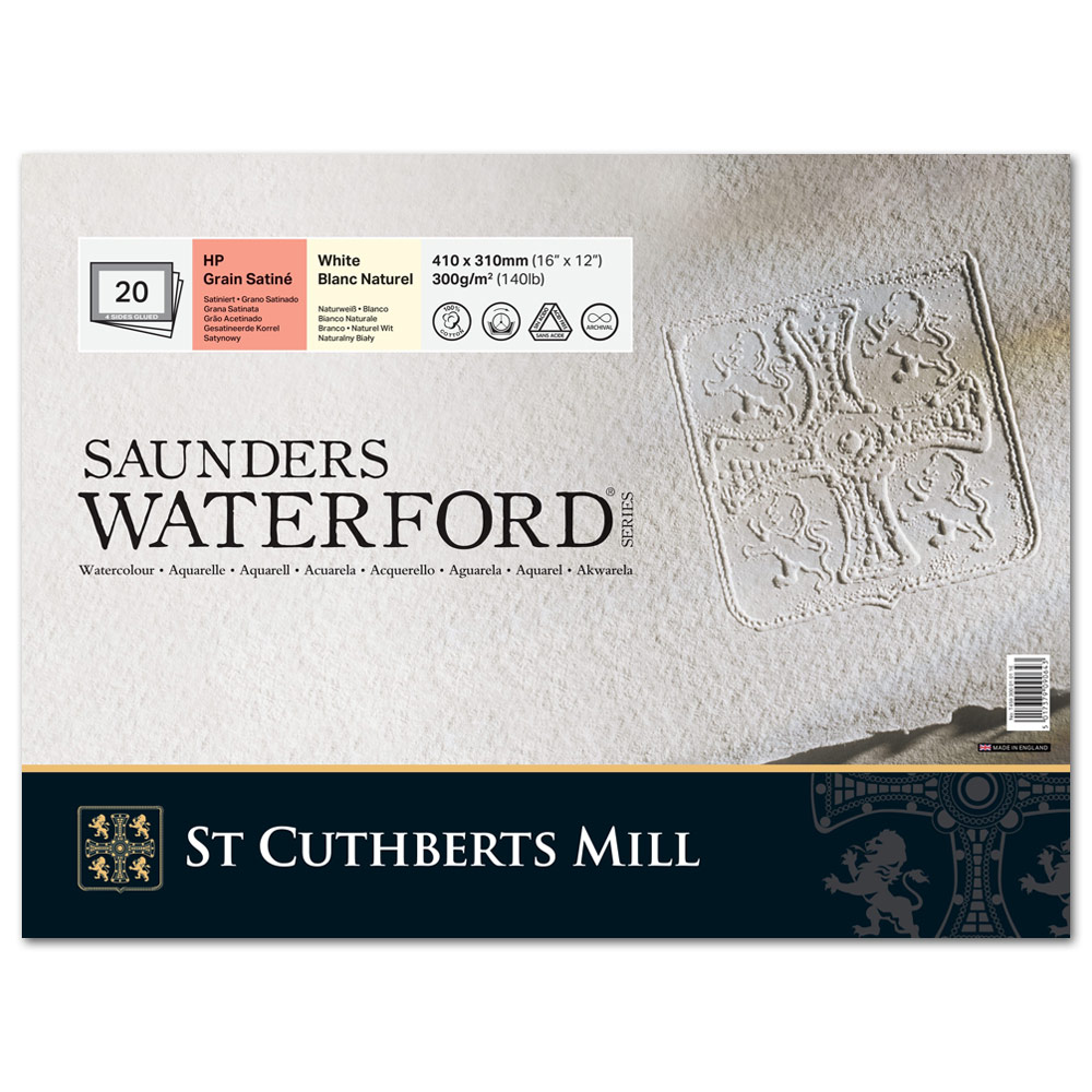 Saunders Waterford Classic Watercolor Block 140lb 20 Sheets 12"x16" HP