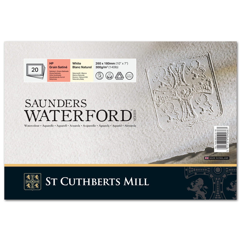 Saunders Waterford Classic Watercolor Block 140lb 20 Sheets 7"x10" HP