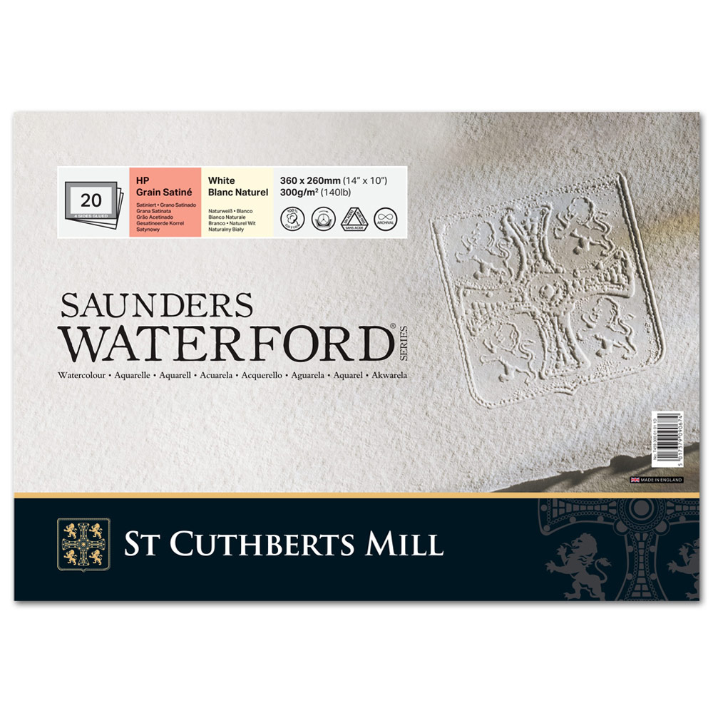 Saunders Waterford Classic Watercolor Block 140lb 20 Sheets 10"x14" HP