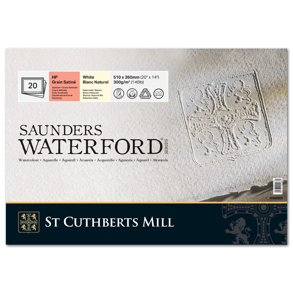Saunders Waterford Classic Watercolor Block 140lb 20 Sheets 14"x20" HP