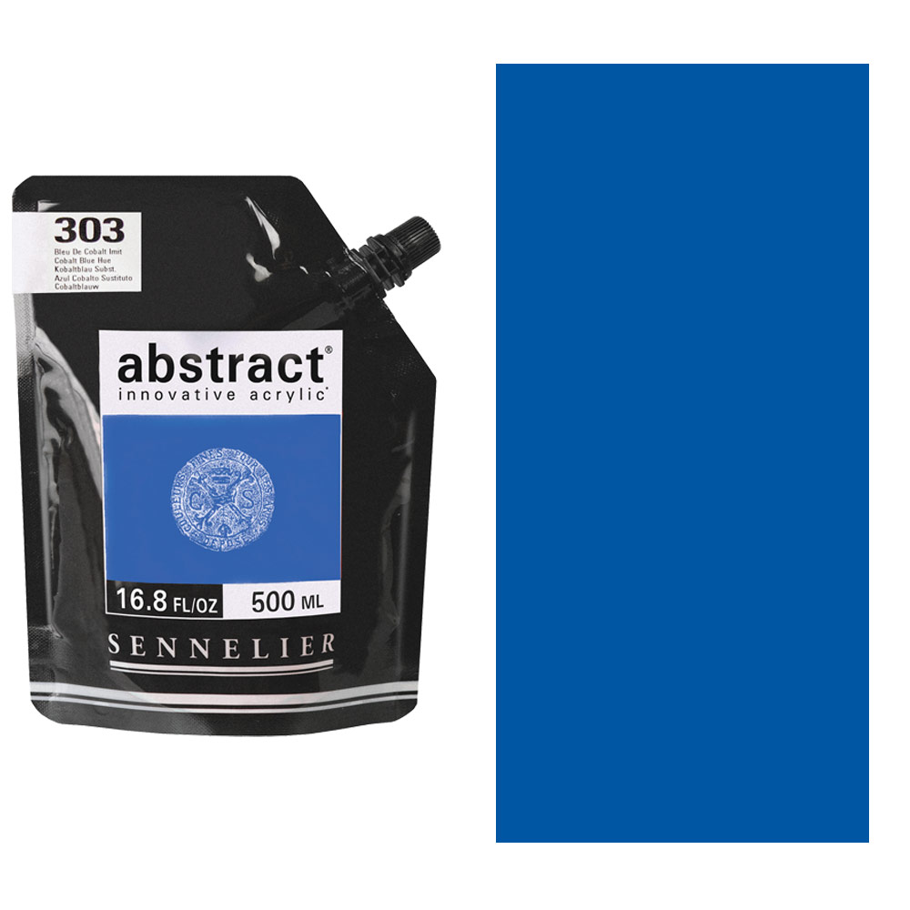 A-Color acrylic paint, primary blue, no. 01, glossy, 500 ml/ 1 bottle  [HOB-32008] - Packlinq