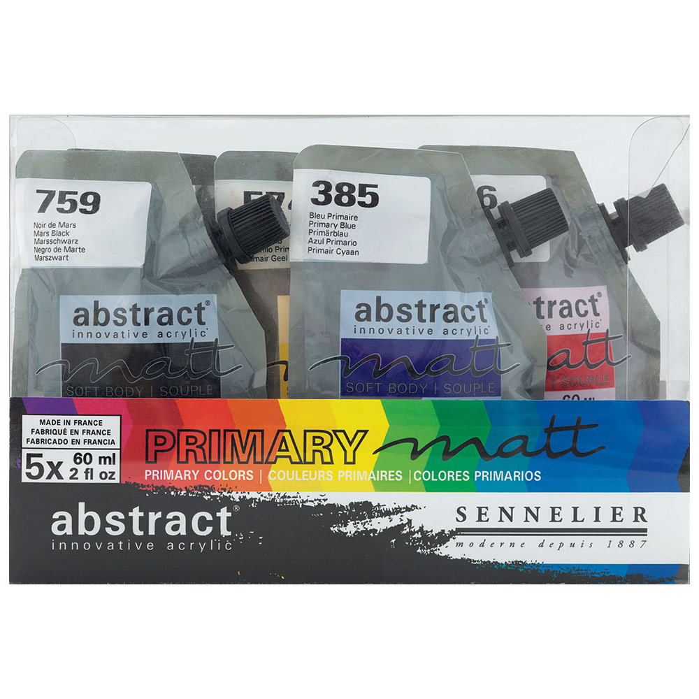 Sennelier Abstract Acrylic 5 x 60ml Set Primary Matte