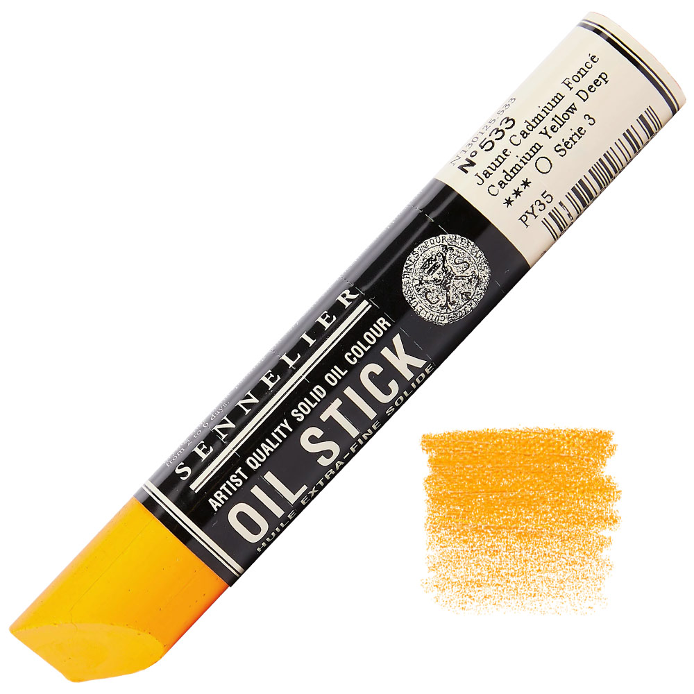 Sennelier Extra Fine Artists' Oil Stick 38ml Cadmium Yellow Deep 533