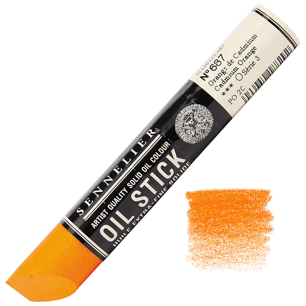 Sennelier Extra Fine Artists' Oil Stick 38ml Cadmium Orange 687