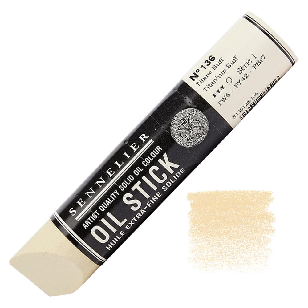 Sennelier Extra Fine Artist Oil Stick Large 96ml Titanium Buff 136