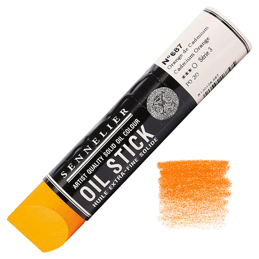 Sennelier Extra Fine Artist Oil Stick Large 96ml Cadmium Orange 687