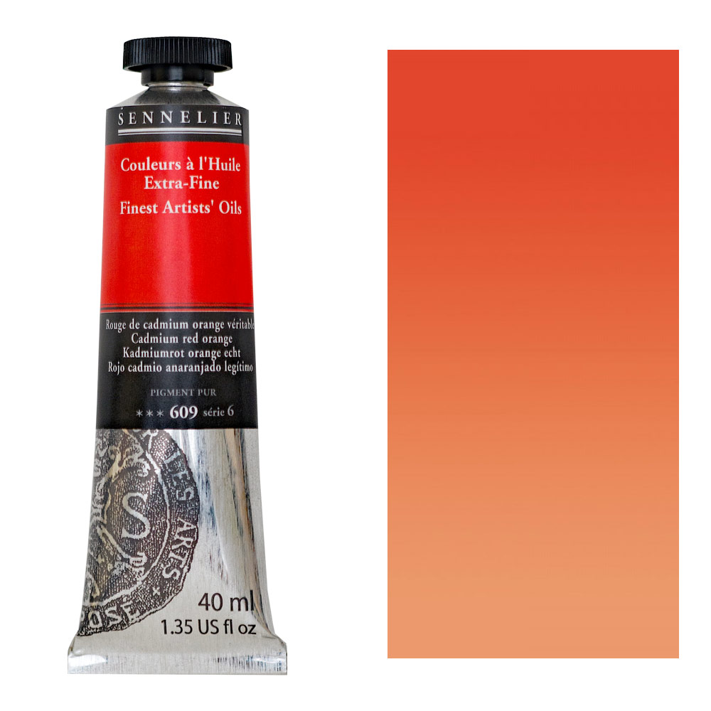 Sennelier Finest Artists' Oils 40ml Cadmium Red Orange