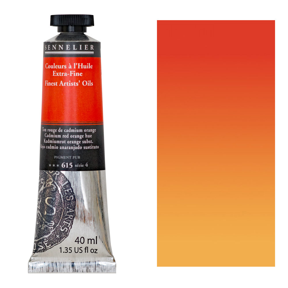Sennelier Finest Artists' Oils 40ml Cadmium Red Orange Hue