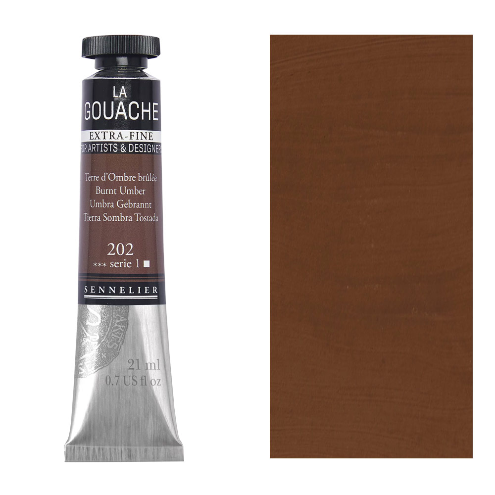 Sennelier Extra Fine La Gouache 21ml Burnt Umber