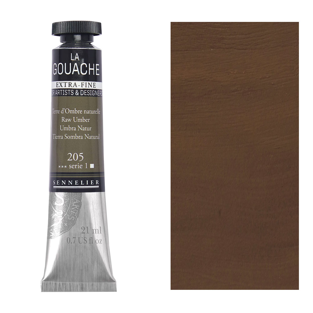 Sennelier Extra Fine La Gouache 21ml Raw Umber