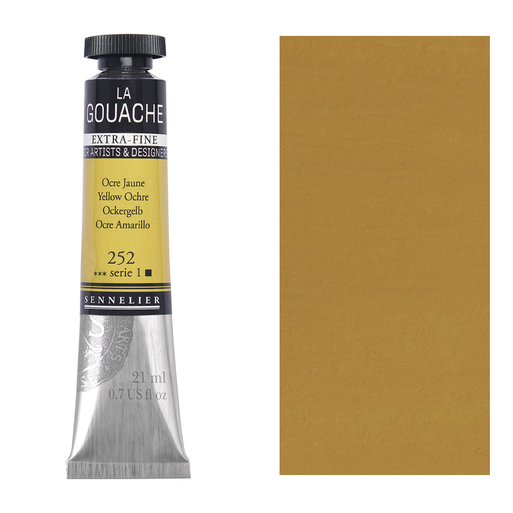 Sennelier Extra Fine La Gouache 21ml Yellow Ochre