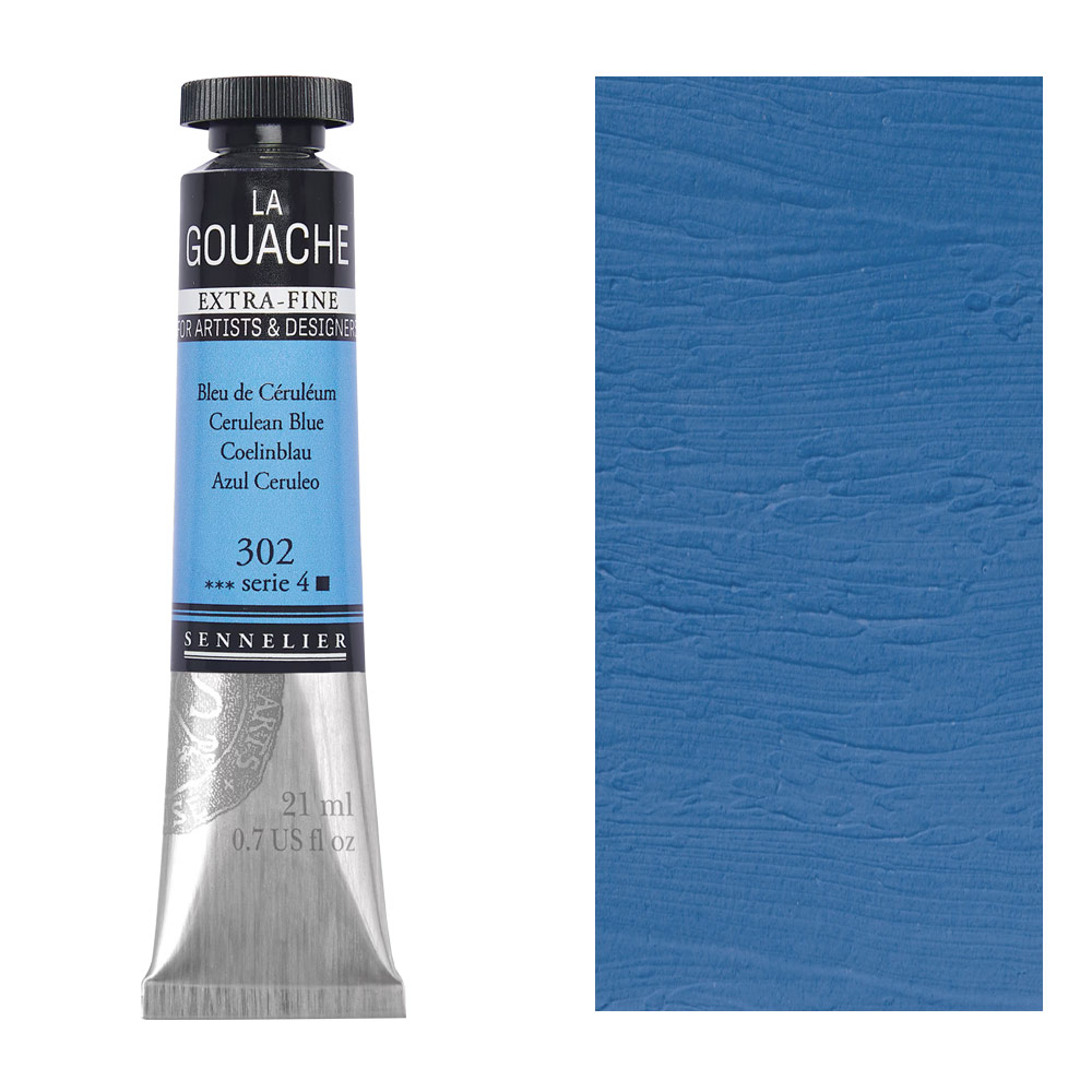 Sennelier Extra Fine La Gouache 21ml Cerulean Blue