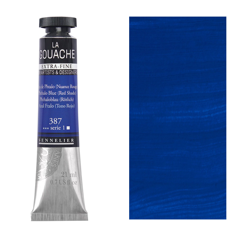 Sennelier Extra Fine La Gouache 21ml Phthalocyanine Blue (Red Shade)