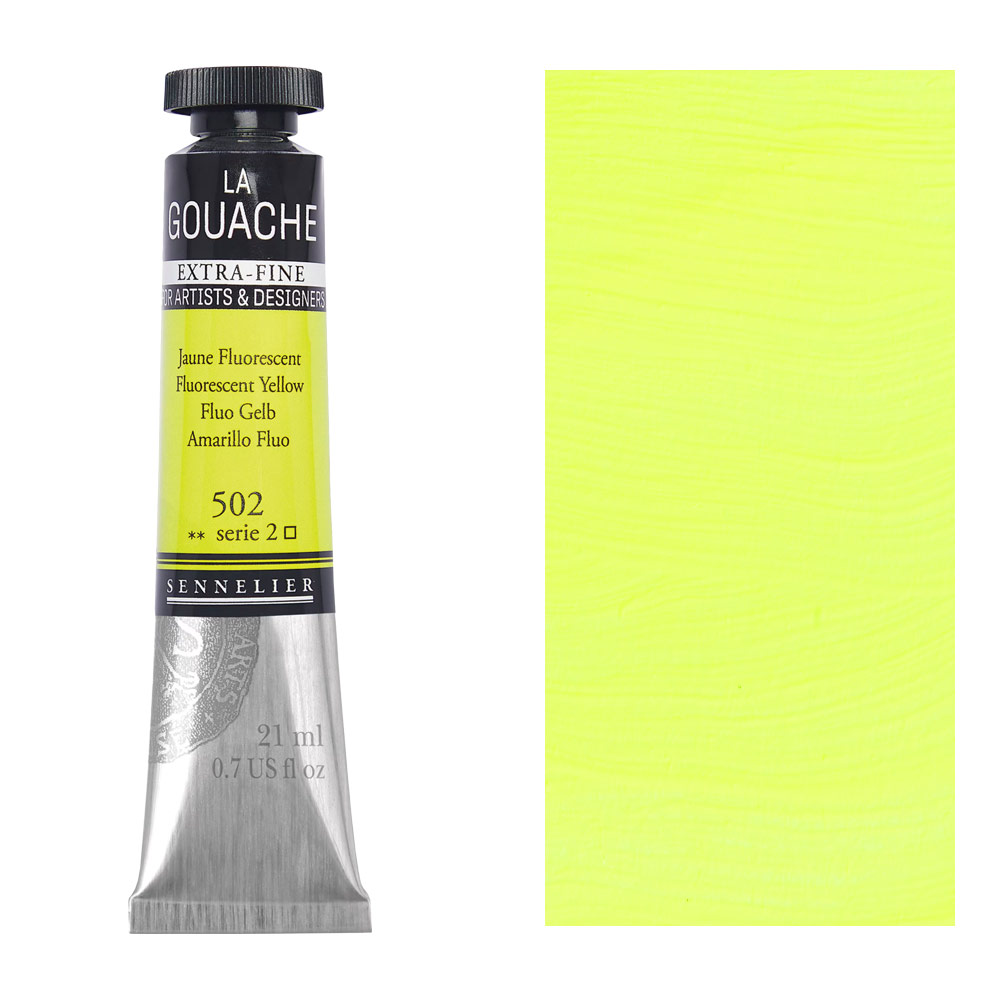 Sennelier Extra Fine La Gouache 21ml Fluorescent Yellow