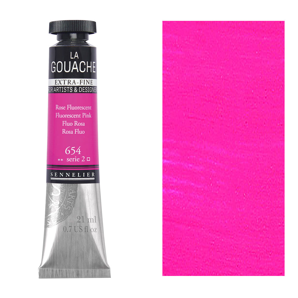 Sennelier Extra Fine La Gouache 21ml Fluorescent Pink