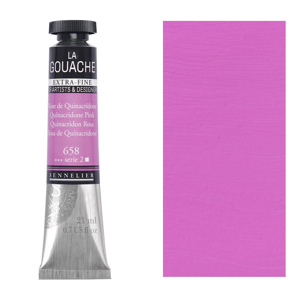Sennelier Extra Fine La Gouache 21ml Quinacridone Pink
