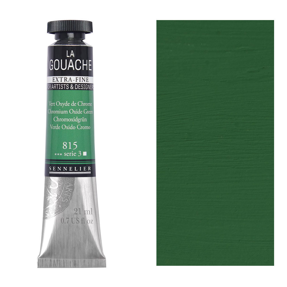 Sennelier Extra Fine La Gouache 21ml Chromium Oxide Green