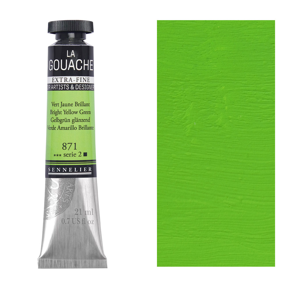 Sennelier Extra Fine La Gouache 21ml Bright Yellow Green