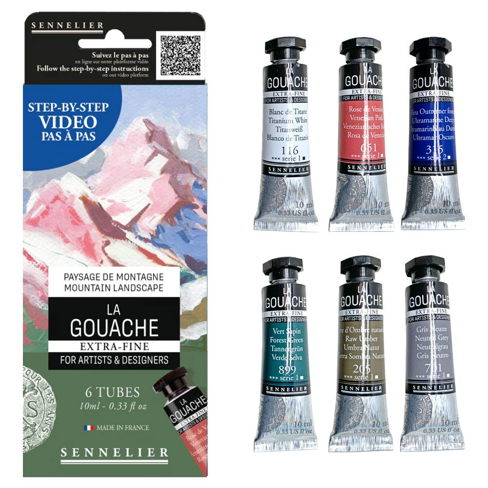 Sennelier Extra Fine La Gouache 6 x 10ml Set Mountain Landscape
