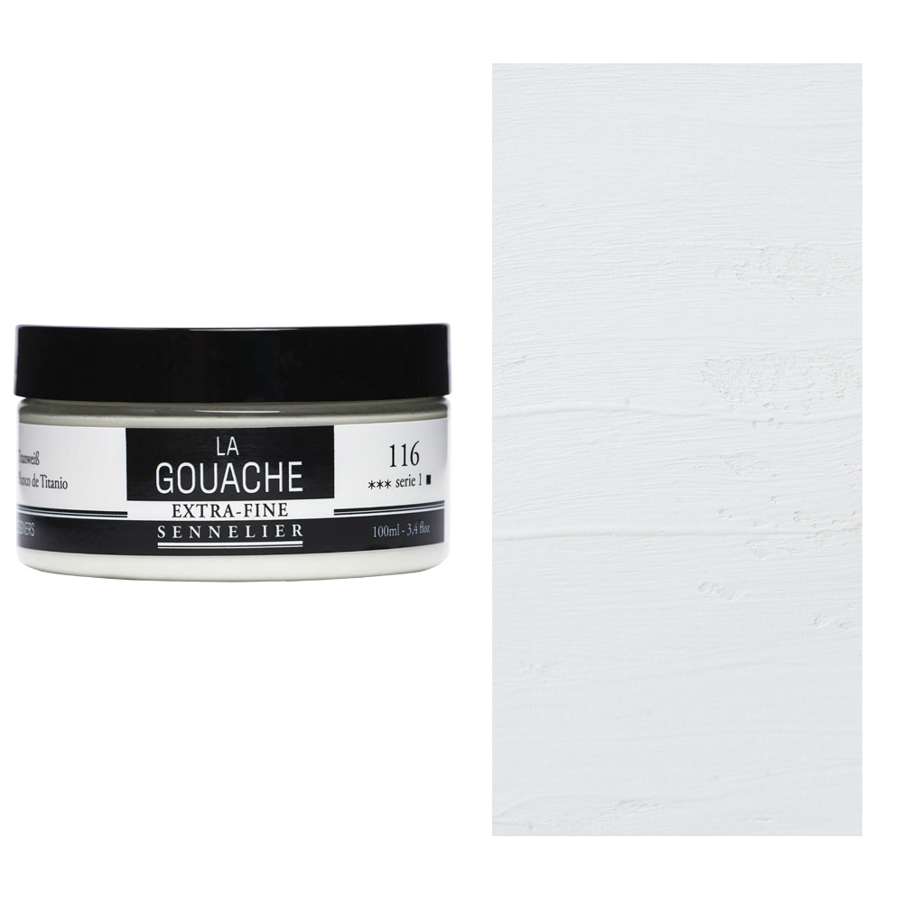 Sennelier Extra Fine La Gouache 100ml Titanium White