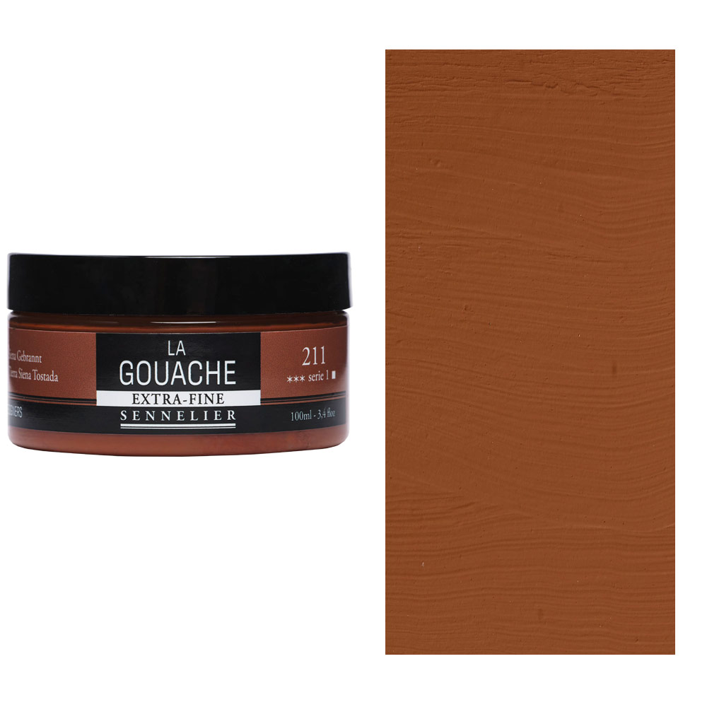 Sennelier Extra Fine La Gouache 100ml Burnt Sienna