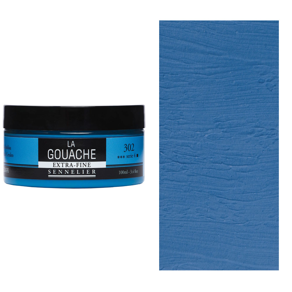 Sennelier Extra Fine La Gouache 100ml Cerulean Blue