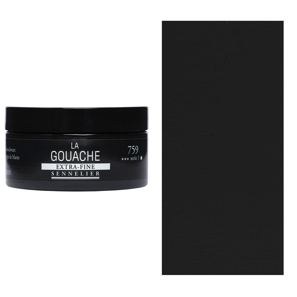 Sennelier Extra Fine La Gouache 100ml Mars Black