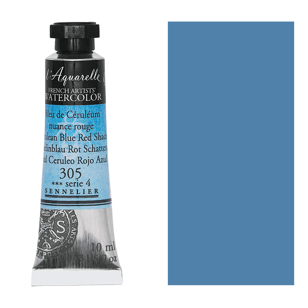 Sennelier L'Aquarelle Watercolor 10ml Cerulean Blue Red Shade 305