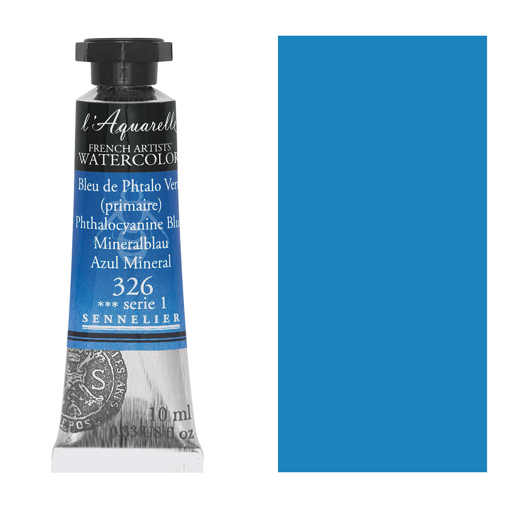 Sennelier L'Aquarelle Watercolor 10ml Phthalocyanine Blue 326